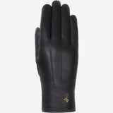 Lily (black) - sheepskin leather gloves with warm fleece lining & touchscreen feature  - Schwartz & von Halen - US - 1