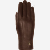 Lily (dark brown) - sheepskin leather gloves with warm fleece lining & touchscreen feature  - Schwartz & von Halen - US - 1