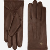 Lily (dark brown) - sheepskin leather gloves with warm fleece lining & touchscreen feature