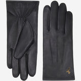 Lily (black) - sheepskin leather gloves with warm fleece lining & touchscreen feature