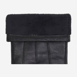 Lily (black) - sheepskin leather gloves with warm fleece lining & touchscreen feature