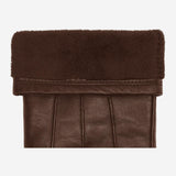 Lily (dark brown) - sheepskin leather gloves with warm fleece lining & touchscreen feature