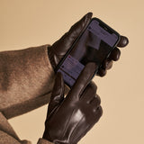 Lily (dark brown) - sheepskin leather gloves with warm fleece lining & touchscreen feature  - Schwartz & von Halen - US - 4