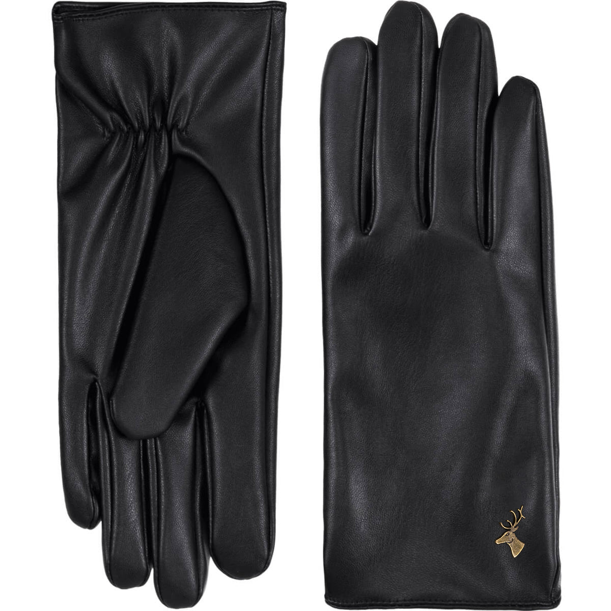 Women's Vegan Leather Gloves Black Luna - Schwartz & von Halen® - Premium Leather Gloves - 2