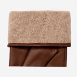 Ivy (cognac) - sheepskin leather gloves with wool/cashmere lining & touchscreen feature  - Schwartz & von Halen - US - 3