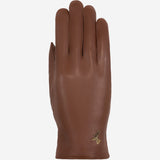 Ivy (cognac) - sheepskin leather gloves with wool/cashmere lining & touchscreen feature  - Schwartz & von Halen - US - 1