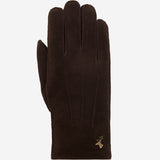 Matthew (brown) - suede goatskin leather gloves with luxurious sheep fur lining  - Schwartz & von Halen - US - 1