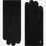 Matthew (black) - suede goatskin leather gloves with luxurious sheep fur lining  - Schwartz & von Halen - US - 2