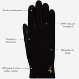 Nora - sheepskin leather gloves with faux fur lining & touchscreen feature  - Schwartz & von Halen - US - 11