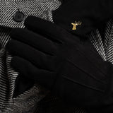 Suede Leather Gloves Black Men Rex - Schwartz & von Halen® - Premium Leather Gloves - 10