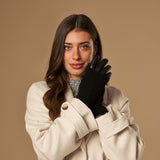 Riley – sheepskin leather gloves with knit cuff and touchscreen feature