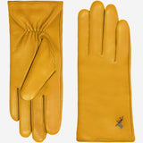 Ivy (yellow) - sheepskin leather gloves with wool/cashmere lining & touchscreen feature  - Schwartz & von Halen - US - 2