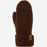 Sophia (brown) - Ultra-soft teddy mittens with warm faux fur lining