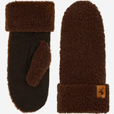 Sophia (brown) - Ultra-soft teddy mittens with warm faux fur lining