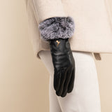 Luxury Leather Gloves Black Women Vera - Schwartz & von Halen® - Premium Leather Gloves - 10