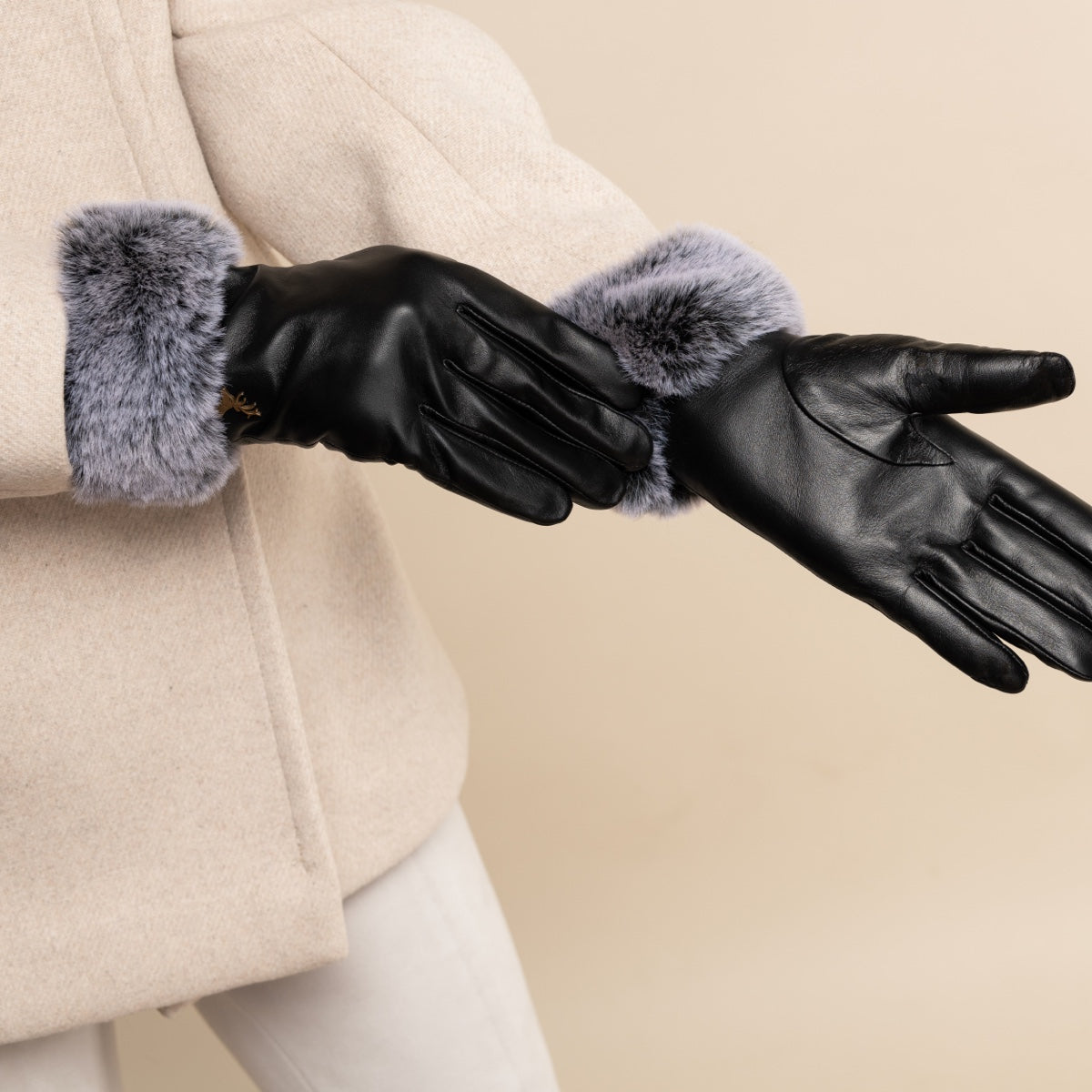 Luxury Leather Gloves Black Women Vera - Schwartz & von Halen® - Premium Leather Gloves - 12