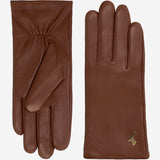 Ivy (brown) - sheepskin leather gloves with wool/cashmere lining & touchscreen feature  - Schwartz & von Halen - US - 2