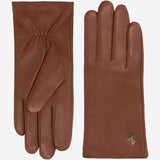 Ivy (cognac) - sheepskin leather gloves with wool/cashmere lining & touchscreen feature  - Schwartz & von Halen - US - 2