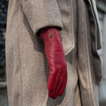 Red Leather Gloves Women Bardot - Schwartz & von Halen® - Premium Leather Gloves - 7