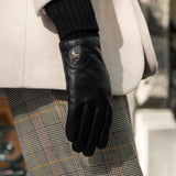 Women's Leather Gloves Black Riley - Schwartz & von Halen® - Premium Leather Gloves - 7