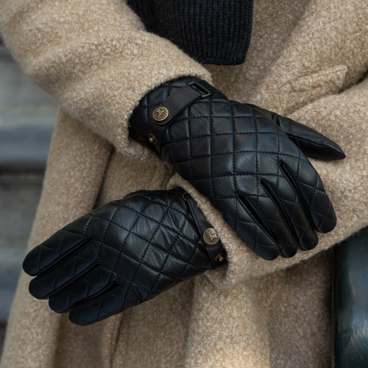 Classic Leather Gloves Men Black Smith - Schwartz & von Halen® - Premium Leather Gloves - 7