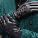 Men's Leather Gloves Black Harvey - Schwartz & von Halen® - Premium Leather Gloves - 9