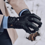 Men's Leather Gloves Black Harvey - Schwartz & von Halen® - Premium Leather Gloves - 10